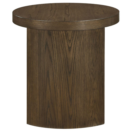 Detail of square edge tabletop on end table