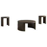 Sweeney end tables side view dark walnut