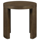 Sweeney 3-piece coffee and end table set in dark walnut, front view
