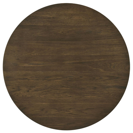 Sweeney 3-piece coffee and end table set in dark walnut, front view