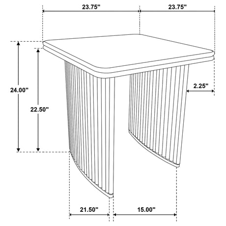 Coffee table showing sturdy engineered wood construction