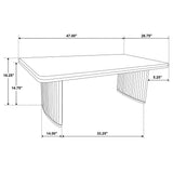 Lifestyle image of Adina table set in contemporary living room