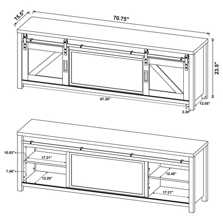 Enfield TV stand ambient lighting ember effect