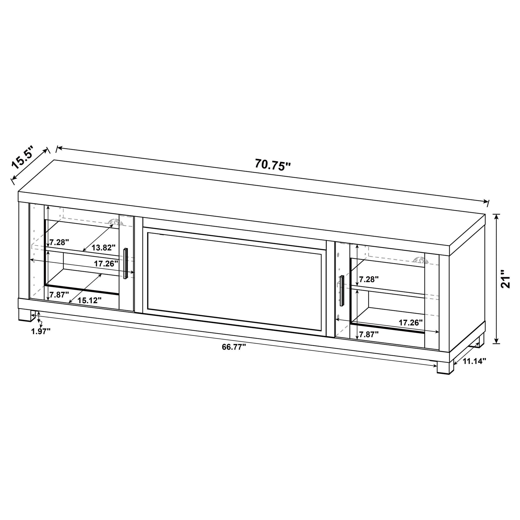 Havering TV stand in living room setting