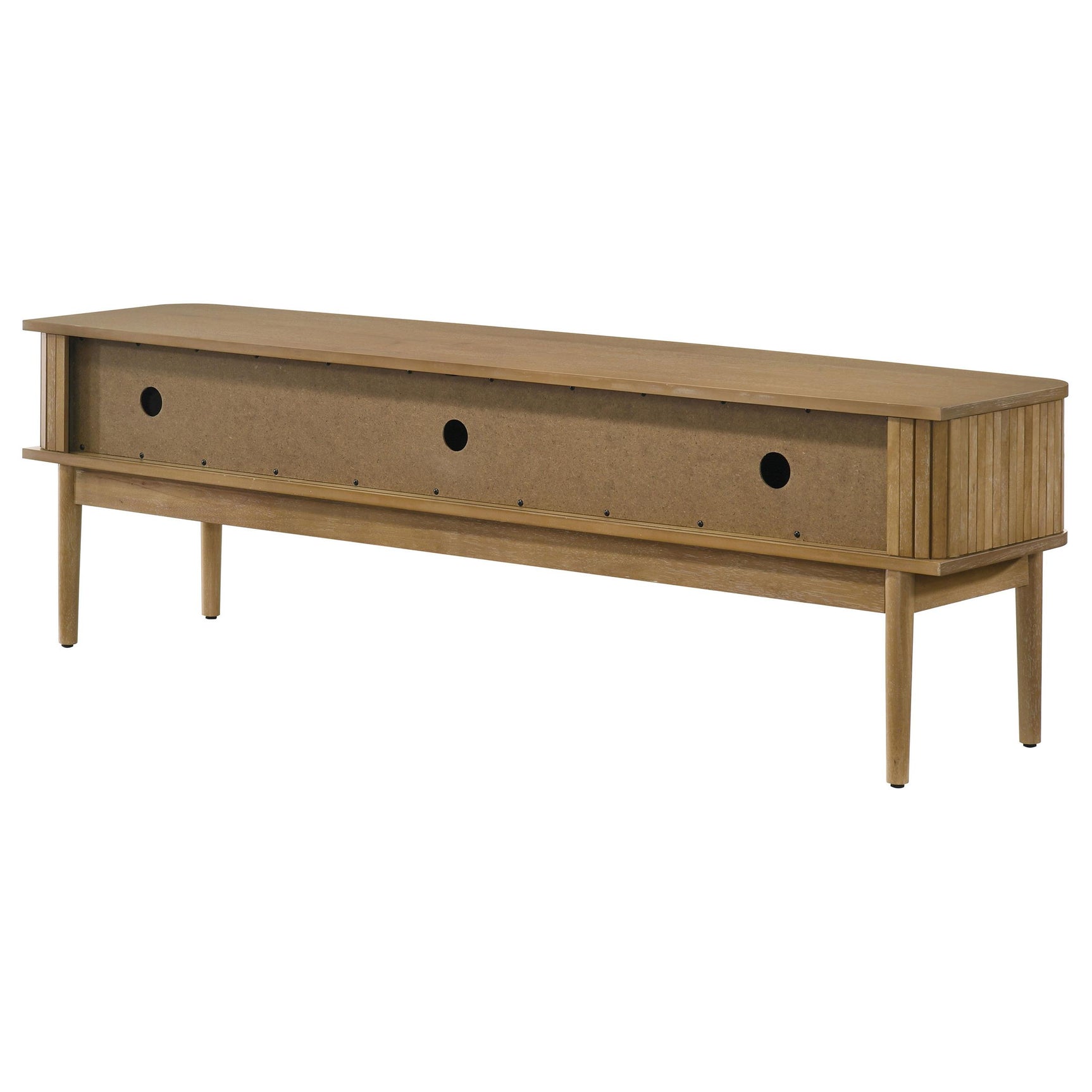 View of console drawers closed