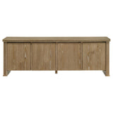 Close-up of vertical reeding detail on Adina TV Stand