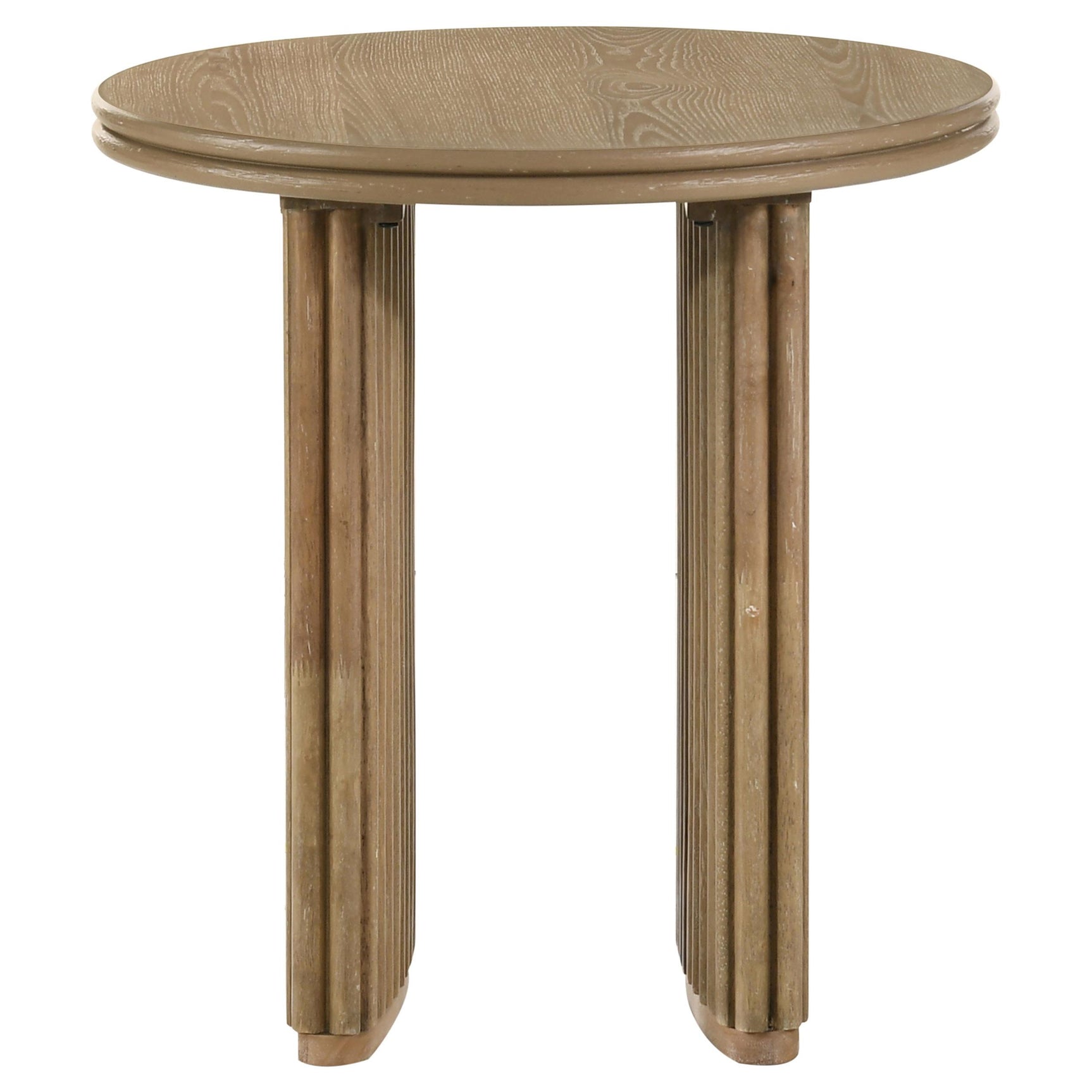 Close-up of ash veneer finish on Adina coffee table