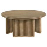 Top view of Adina coffee table showing round shape