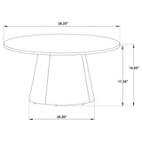 Franklin 36-inch Round Pedestal Coffee Table Grey and Dark Brown