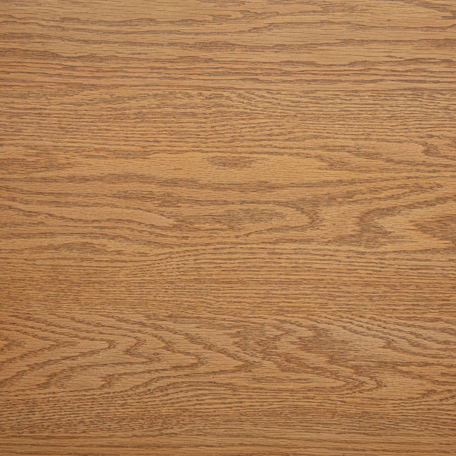 Close-up of Beasley TV stand showing oak veneer and black hardware