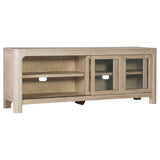Close-up of media console arched detailing