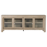 Solano TV stand wire management cutouts detail