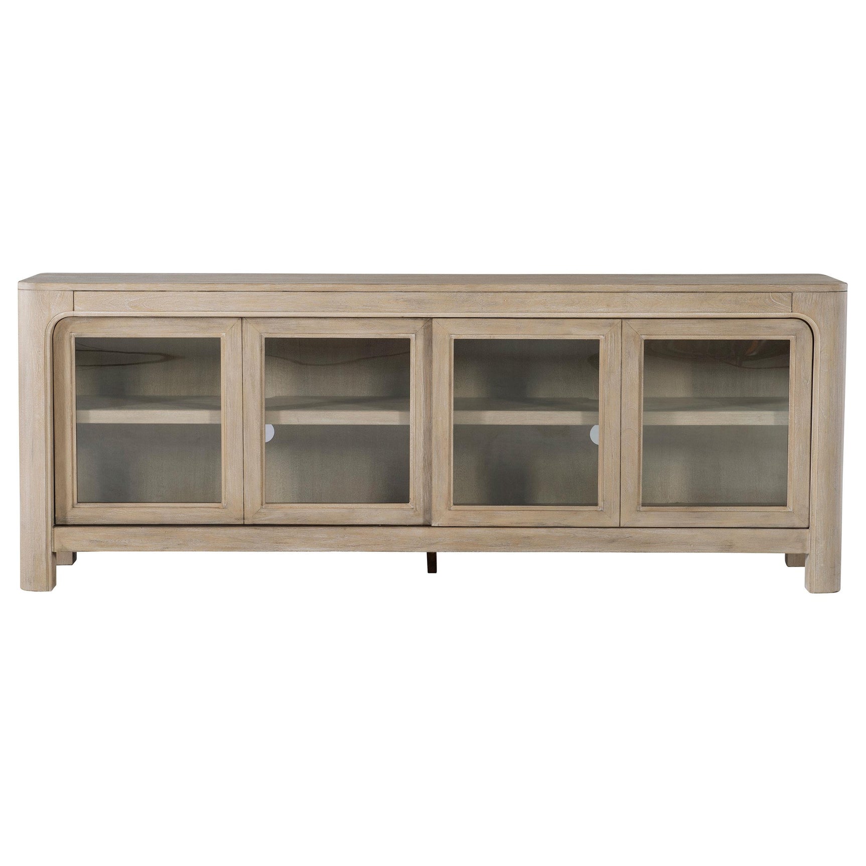 Solano TV stand wire management cutouts detail