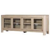 Top and front view of media console