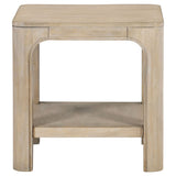 Close-up of mango veneer texture on Solano coffee table