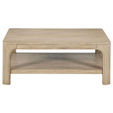 Top view of Solano coffee table showing square edge profile