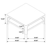 Decorative items arranged on Solano coffee table