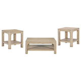 Solano coffee table open shelving detail