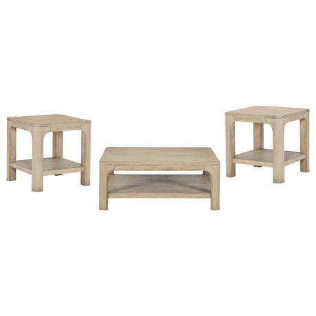 Solano coffee table open shelving detail