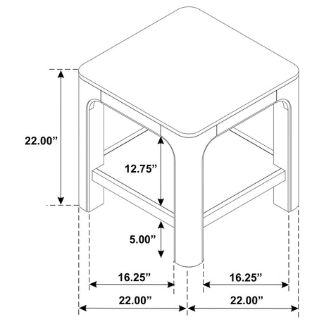 Solano coffee table mango veneer finish
