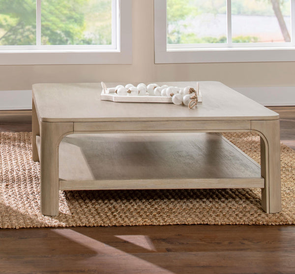 Solano coffee table showing arched legs detail