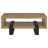 Open lower shelf detail of Dinard coffee table