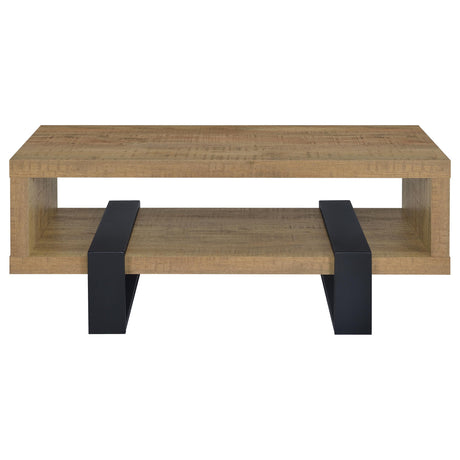 Open lower shelf detail of Dinard coffee table