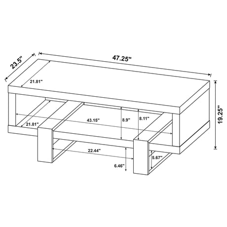 Dinard coffee table in living room setting