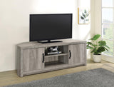 Englewood 2-Door Tv Console With Adjustable Shelf Grey Driftwood - Ella Furniture