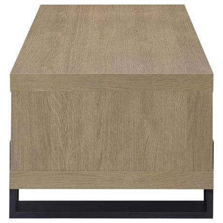 Top view of Dinard latte coffee table surface