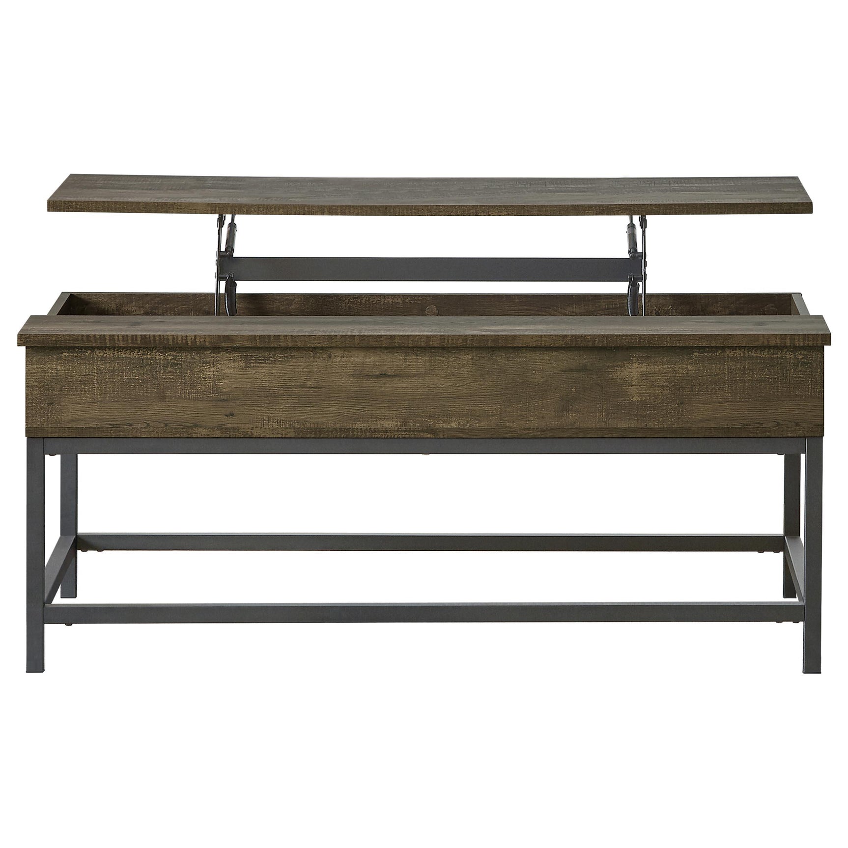 Byers coffee table lift-top partially raised
