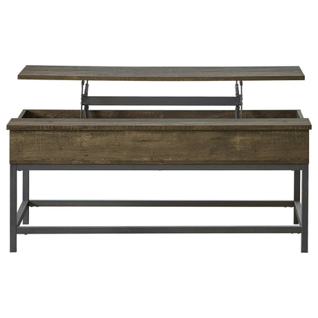 Byers coffee table lift-top partially raised