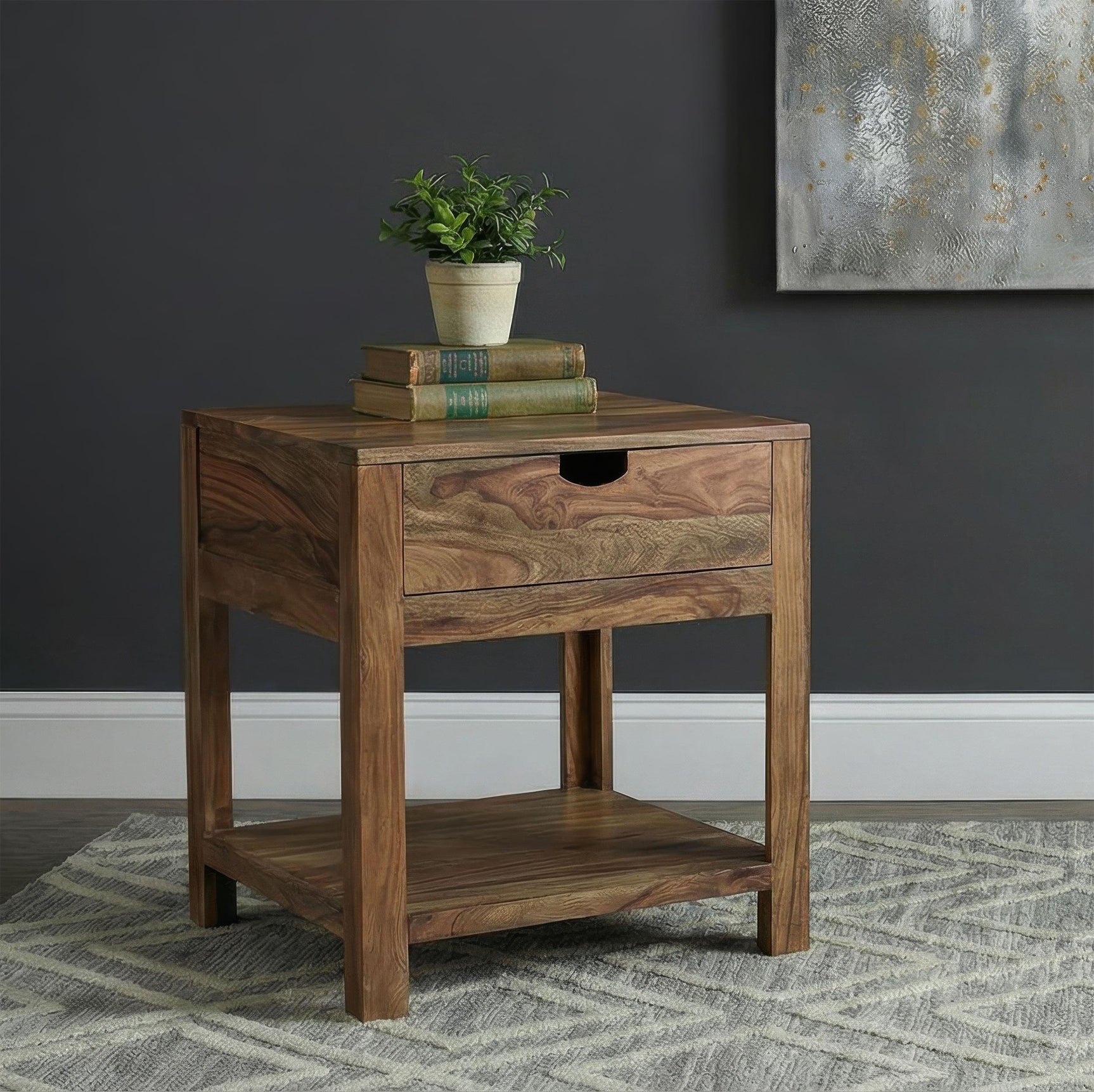 Esther side end table drawer detail