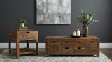 Natural wood finish on Esther solid Sheesham side table