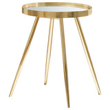 Smaller round nesting table fitting under the coffee table
