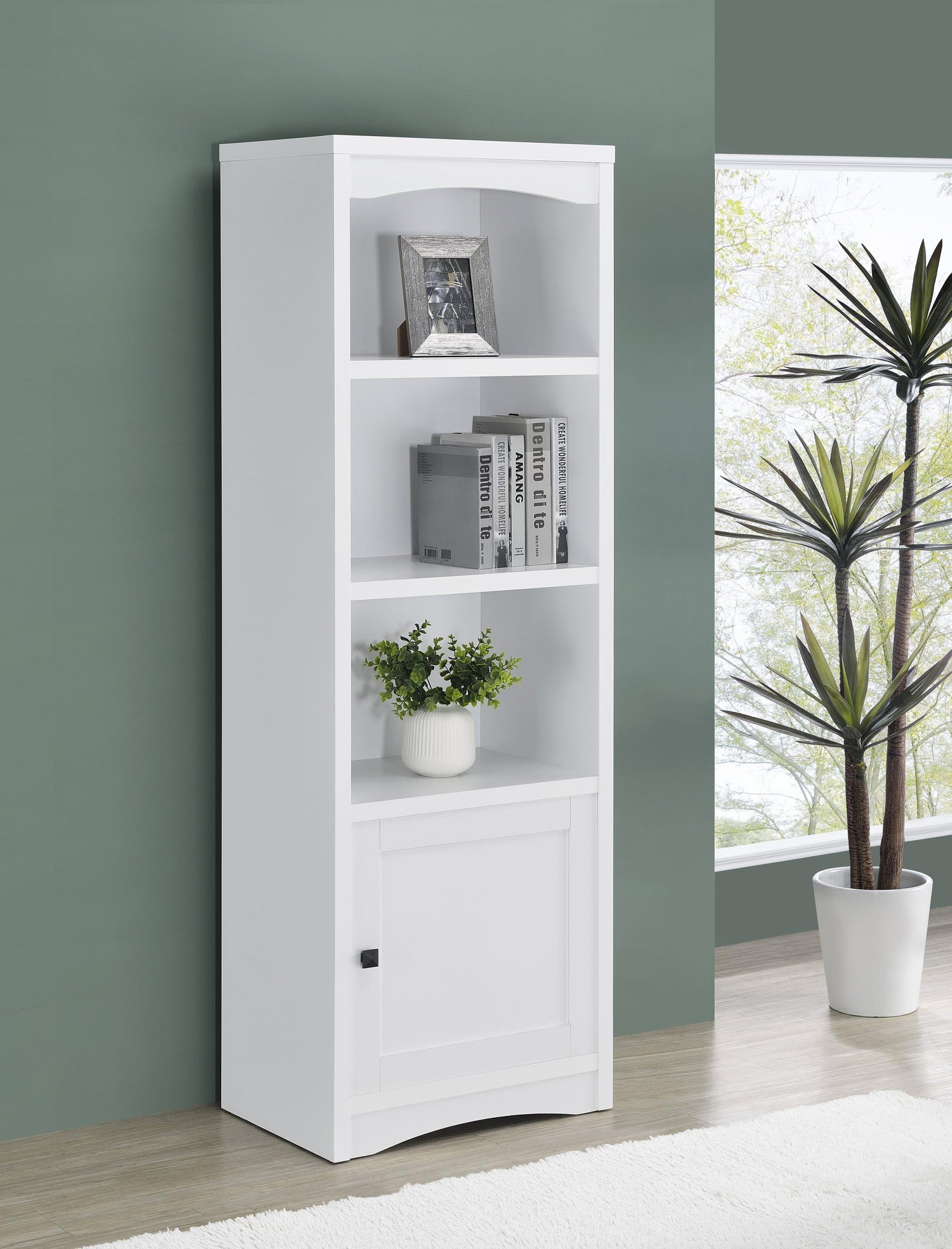 Close-up of TV stand doors and metal knobs