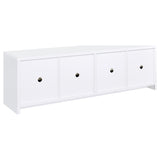 Laughlin white 3-piece entertainment center frontal view