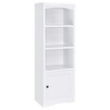 Laughlin white 3-piece entertainment center frontal view