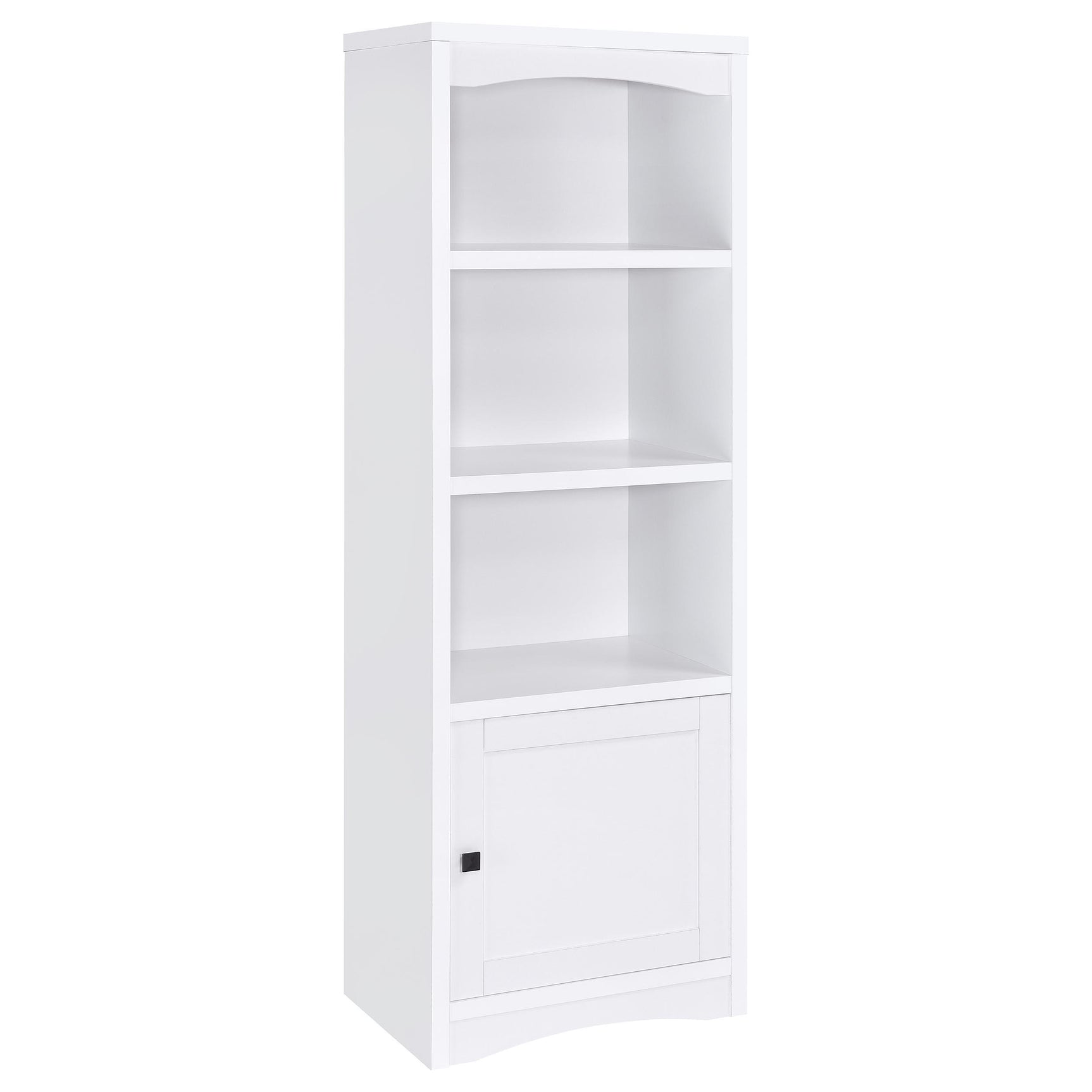 Laughlin white 3-piece entertainment center frontal view