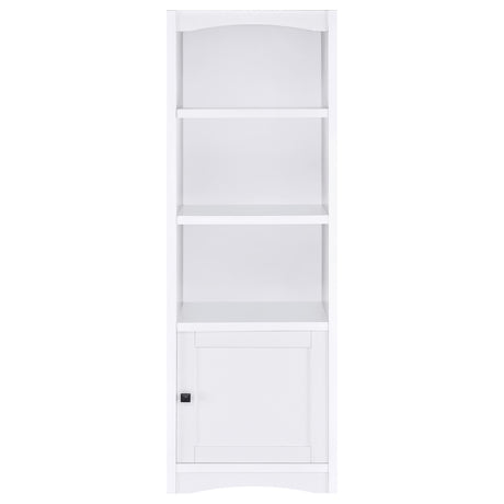 Laughlin white 3-piece entertainment center frontal view