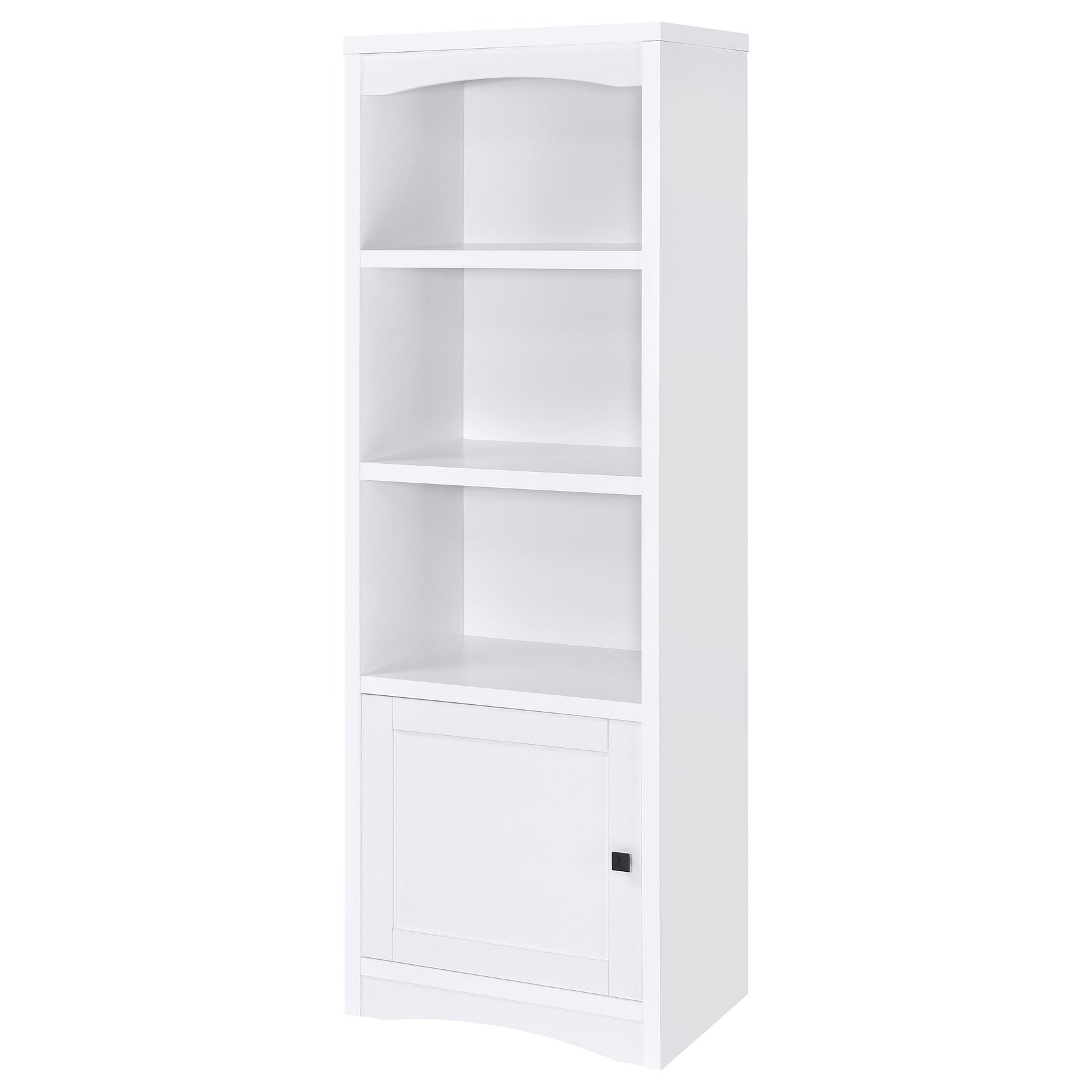 Laughlin white 3-piece entertainment center frontal view