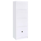 Laughlin white 3-piece entertainment center frontal view