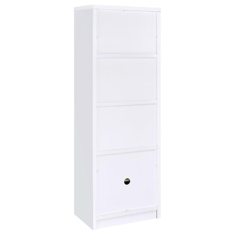 Laughlin white 3-piece entertainment center frontal view