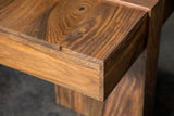 Skeet coffee table showing true square edge profile