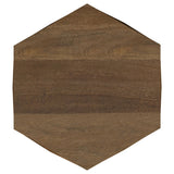 Detail of triangular facets on coffee table surface