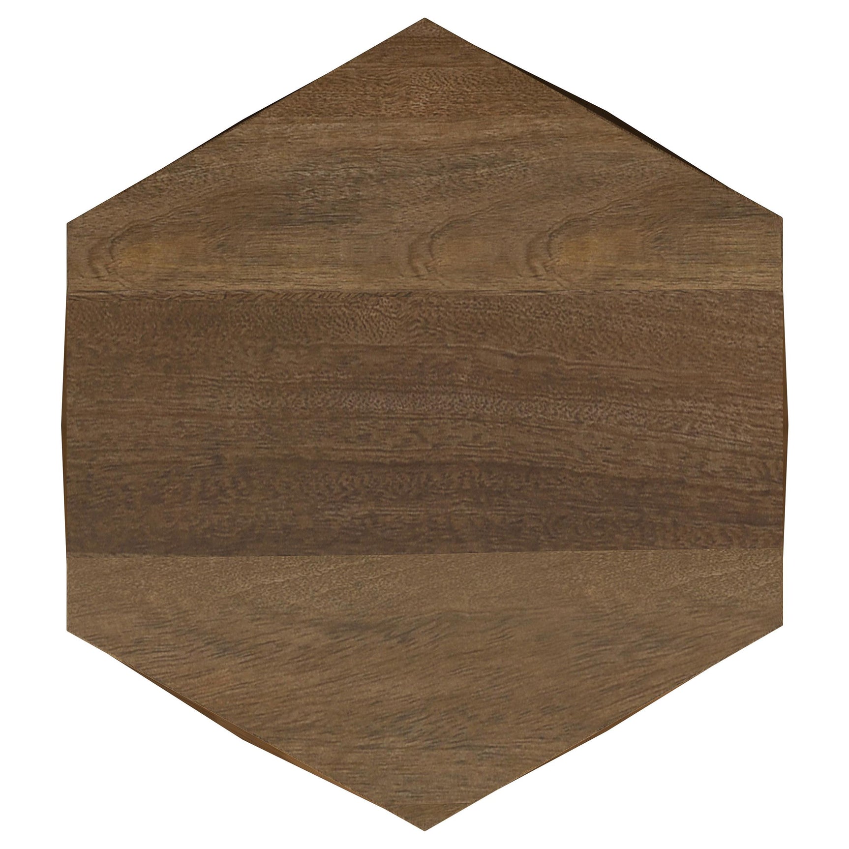 Detail of triangular facets on coffee table surface