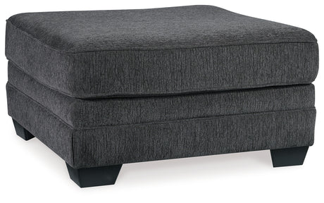 room setting view of Tracling Slate 3-Piece Sectional Sofa with Ottoman