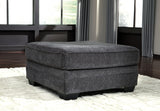 side view of Tracling Slate 3-Piece Sectional Sofa with Ottoman
