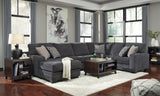 Another angle of Tracling Slate chenille sectional sofa