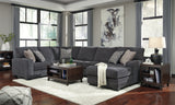 Alternative main view of Tracling Slate chenille sectional sofa